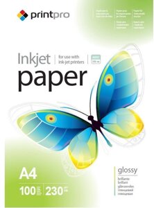 Папір А4 глянцевий 230г/м 100 шт ColorWay PrintPro PGE230100A4