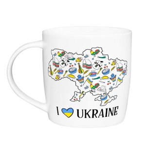 Чашка I love Ukraine 360 мл бочка (подарункова уп) 1943 Кварта