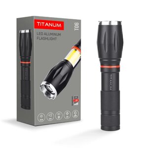 Ліхтарик LED портативний 300Lm 6500К 3*AAA/18650 чорний TLF-T06 Titanum