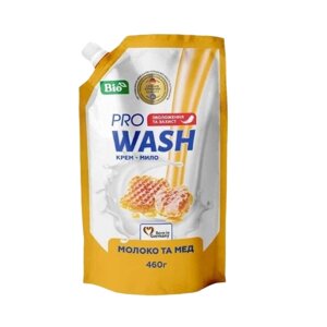 Крем-мило 460гр Молоко і мед ProWash (дой-пак) 2К