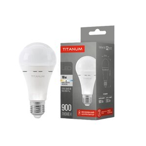 Лампа A68 10W E27 4000К 220V акумуляторна LED Titanum