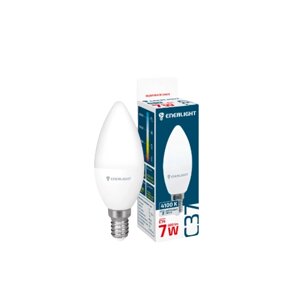 Лампа LED C37 7W E14 4100 к 175-275V enerlight