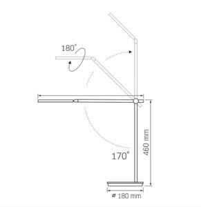 Лампа настільна LED 20W 4100К 220V білий VL-TF15W Videx