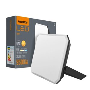 LED прожектор 100W 5000к 220V чорний VLE-F3-1005B F3 videx