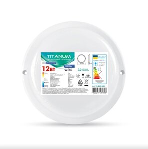 LED Світильник 12W 6500К IP65 круглий Titanum