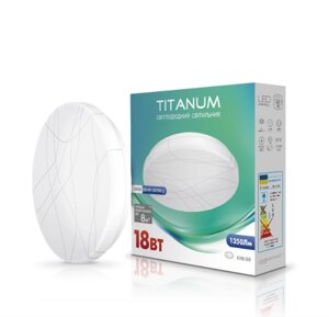 LED Світильник настінно-стельовий 18W 5000К 220V Криві лінії TLCL-185CL Titanum