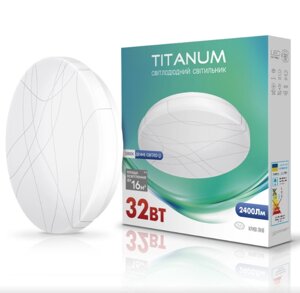 LED Світильник настінно-стельовий 32W 5000К 220V Криві лінії TLCL-325CL Titanum