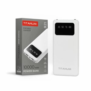 10000Mah power bank titanum TPB-OL21 white (52шт/ящ)