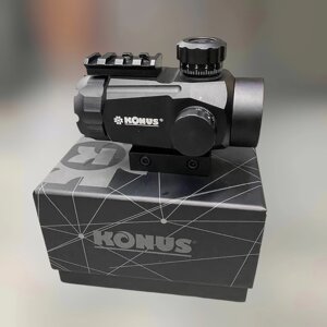 Приціл коліматорний KONUS KONUSIGHT 1x35 (4МОА), кріплення: на планку Вівер/Пікатінні (7/8”ластівчин хвіст