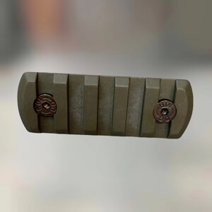 Планка Picatinny для кріплення на M-LOK, Олива, DLG TACTICAL (DLG-110-green) 5 Slots, планка Пікатінні для