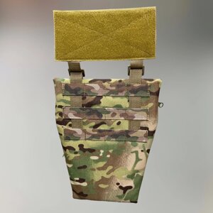 Підсумок-передник-напашник для плитоноски, розмір L, Мультикам, Cordura 1000D, сумка під балістичний пакет