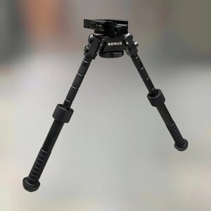 Сошки Konus Bipod-T, 12-23 см, швидке кріплення на планку Weaver/Picatinny, гумові наконечники (01949)