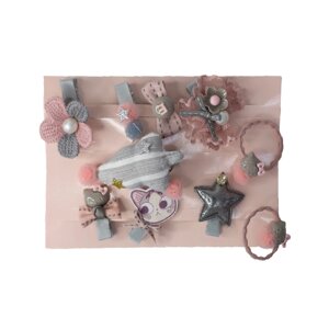 Набір дитячих шпильок для волосся подарунковий рожевий