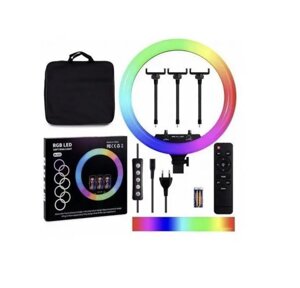 Кільцева RGB LED лампа 45см Ring Light MJ18 для селфі