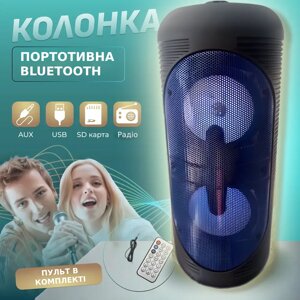 Портативна акумуляторна акустика 5.25" 16 W бездротова USB Музична Колонка Bluetooth на акумуляторі K