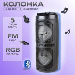 Портативна акумуляторна акустика з мікрофоном 6.5" 20 W музична бездротова USB Колонка Bluetooth KA