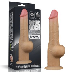 Двошаровий фалоімітатор Dual Layered Handle Cock 9.5