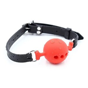 Кляп із отворами Gag Silicone Ball Red