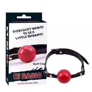 Кляп з твердою кулькою Hi Basic Red Ball Gag