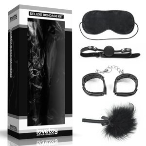 Набір для сексуальних ігор Deluxe Bondage Kit (маска, кляп, наручники, тиклер)