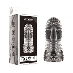 Прозорий мастурбатор для чоловіків Ice Girl Textured Sensation Stroker