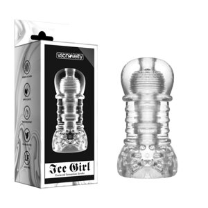 Прозорий мастурбатор для чоловіків Ice Girl Textured Sensation Stroker