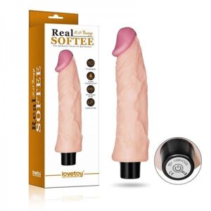 Реалістичний вібратор Real Softee Vibrating Dildo 8.0