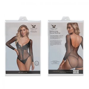 Сексуальне боді Bedtime Long Sleeved Stockings Black