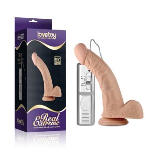 Вібратор на присоске Real Extreme Vibrating Dildo 8.5