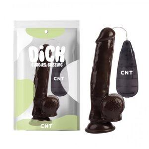 Вібратор на присоске з пультом Stud Realistic Vibrating Dong Brown 8.2