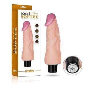 Вібратор-реалістик Real Softee Vibrating Dildo 7.0