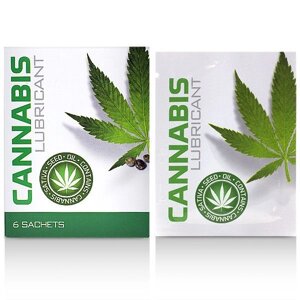 Водний лубрикант Cannabis Lubricant Water-based Sachets, 6x4мл