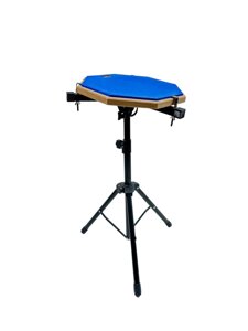 Пед барабанний зі стійкою 30 см, тренувальний пед для барабанщика, Drum Club pad Blue