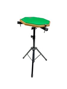 Пед барабанний зі стійкою 30 см, тренувальний пед для барабанщика, Drum Club pad Green