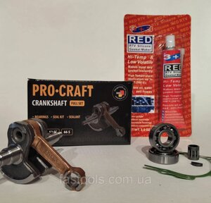 Колінвал 44мм 1E44F 52CC procraft FULL SET