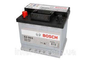 Акумулятор 45Ah-12v BOSCH (S3003) (БОШ) 400A (L+лівий) 207х175х190 (пуск)