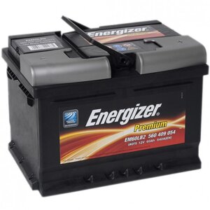 Акумулятор 60Ah-12v Energizer Prem. (Енеджайзер) 540A (R+правий) 242x175x175 B13 (пуск)