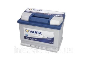 Акумулятор 60ah-12v VARTA BLUE dynamic (D24) (варта) 540A (R+правий) 242х175х190 (пуск)