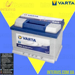 Акумулятор 60ah-12v VARTA BLUE dynamic (D59) (варта) 540A (R+правий) 242х175х175 (пуск)