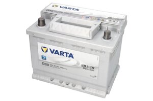 Акумулятор 63ah-12v VARTA silver dynamic (D39) (варта) 610A (L+лівий) 242x175x190 (пуск)