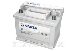 Акумулятор 63ah-12v VARTA silver dynamic (D39) (варта) 610A (L+лівий) 242x175x190 (пуск)