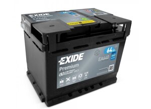 Акумулятор 64Ah-12v Exide PREMIUM (242х175х190), R, EN640 R+правий B13