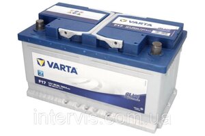 Акумулятор 80ah-12v VARTA (варта) BLUE dynamic (F17) 740A (R+правий) 315x175x175 B13 (пуск)