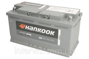 Акумулятор автомобільний 95ah-12v hankook 850A (START&STOP AGM) (R+