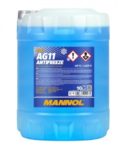 Антифриз синій MANNOL Longterm Antifreeze AG11 -40°C 10л. (MN4011-10)