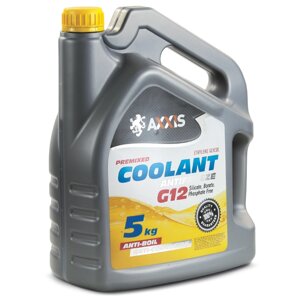 Антифриз жовтий AXXIS yellow G12 сoolant 5кг