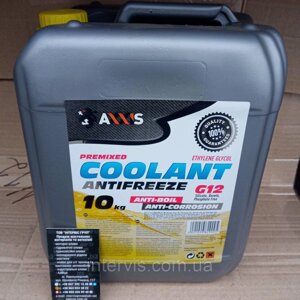 Антифриз жовтий G12 AXXIS Coolant -30°C 10кг