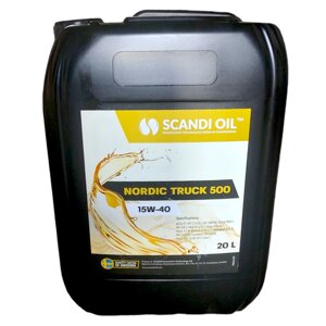 Дизельна моторна олива для вантажних авто Scandi Oil Nordic Truck 500 15W-40 20л.