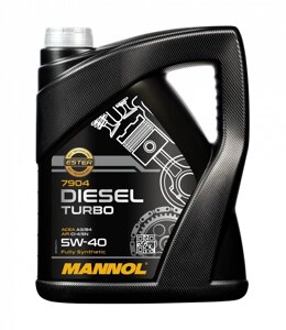 Дизельна моторна олива MANNOL Diesel Turbo 5W-40 API SN/CI-4 5л. (MN7904-5)