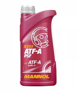 Олива для гідропідсилювача керма MANNOL ATF-A PSF 1л. (Колір: червоний) (MN8203-1)